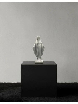 Lamazif Dekoratif Meryem Ana Heykeli 46×20 cm | Boyanabilir Polyester Kutsal Figür | Inanç ve Maneviyat Heykeli | Ev & Ofis Dekorasyonu