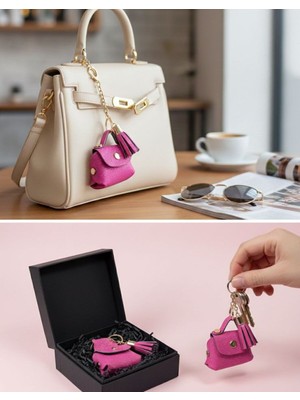 Pololiza Simli Bag Charm Mini Cüzdan / Çok Amaçlı Lüks Anahtarlık ve Çanta Askı Süsü Çanta Aksesuarı