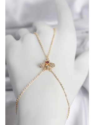Inure Jewelry Pirinç Gold Renk Sinek Model Kadın Şahmeran
