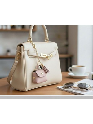 Pololiza Simli Bag Charm Mini Cüzdan / Çok Amaçlı Lüks Anahtarlık ve Çanta Askı Süsü Çanta Aksesuarı