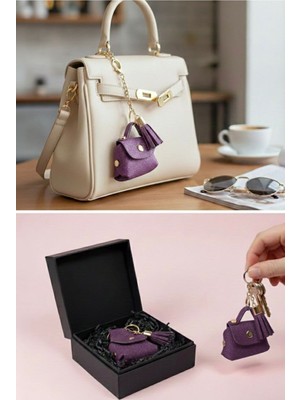 Pololiza Simli Bag Charm Mini Cüzdan / Çok Amaçlı Lüks Anahtarlık ve Çanta Askı Süsü Çanta Aksesuarı