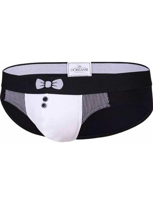 Doreanse Erkek Modal Siyah Baskılı Külot Slip 1255