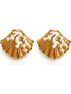 Venüs Design Çelik Deniz Kabuğu Küpe