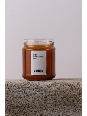 Obbje Odunsu Kokulu Cam Kavanoz Mum | Amber Cam | Dekoratif & Modern Tasarım