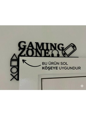 Marchen Collection - Gaming Zone Kapı Üstü Köşe Dekoru - Oyuncu Odası Aksesuarı