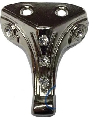 Twin Store Taşlı Ahşap, Mdf, Sunta Sandık Ayağı, Kutu Ayak 3,5 cm - Nikel