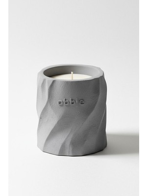 Obbje Artisan Collection Kakao & Krema Kokulu Beton Mum | Antrasit Gri | Dekoratif & Modern Tasarım