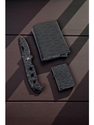 SürLaz Sevgililer Günü Seti Gravür Desen Serisi 3 Parça Gravür Cep Çakısı Çakmak ve Mekanizmalı Cüzdan