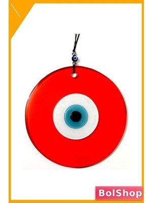 BolShop El Yapımı Cam Nazar Boncuklu Duvar Dekorasyonu Turuncu