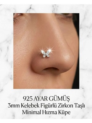 Begonia Accessories 925 Ayar Gümüş Zirkon Taşlı Unisex Küpe Hızma Minimal Şık Modern Tasarım Alerji Yapmaz