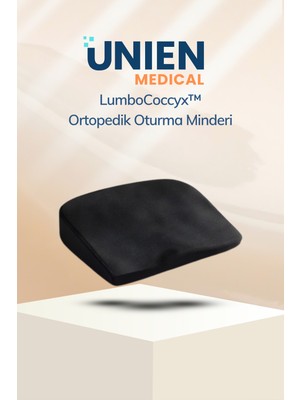 Unien Medical Lumbococcyx™ Ortopedik Oturma Minderi – Kuyruk Sokumu ve Bel Desteği Için Memory Foam Yastık