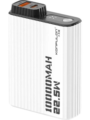 Uravas Store Konfulon A40Q 10.000 Mah Pd 20W Mini - Siyah-Beyaz