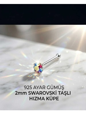 Begonia Accessories 925 Ayar Gümüş Zirkon Taşlı Unisex Küpe Hızma Minimal Şık Modern Tasarım Alerji Yapmaz
