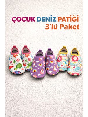 Bermody Aqua Step 3'lü Kız Çocuk Bebek Kaydırmaz Deniz Havuz Patiği / Ayakkabısı