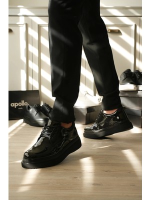 Mirglart KB-X16 Kuback Kömür Rugan Günlük Erkek Ayakkabı