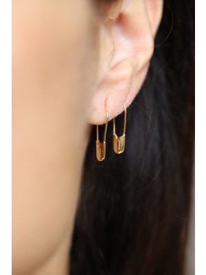 Yenigün Kuyumculuk 14 Ayar Altın Çengelli Iğne Küpe KP48341