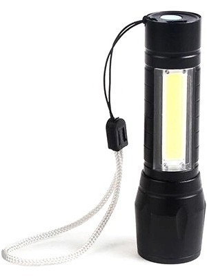 Elektronikçim Cep Feneri Mini Çok Güçlü Şarjli El Feneri LED Fener ( Xpe + Cob LED )