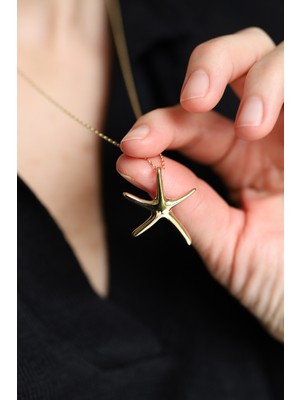Yenigün Kuyumculuk 14 Ayar Altın Deniz Yıldızı Kolye Ucu KLY34994