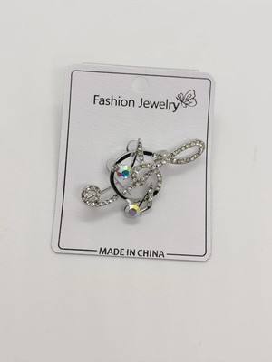 Cadde Dükkanı Sol Anahtarı Figürlü Silver Renk Broş