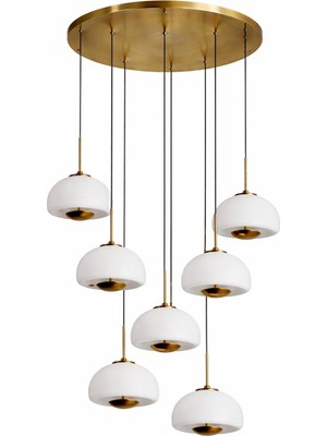 Elara Eskitme Cam Sarkıt Avize Modern Tasarım Opal Cam Salon Hol Avizesi