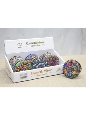 Marsilyan Taşlı Yuvarlak El Aynası Kalın ALK3757