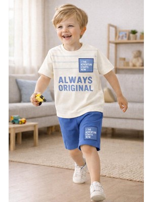 Melodi Kids Erkek Çocuk Alt Üst Yazlık Şort Pamuklu Takım