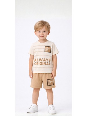 Melodi Kids Erkek Çocuk Alt Üst Yazlık Şort Pamuklu Takım