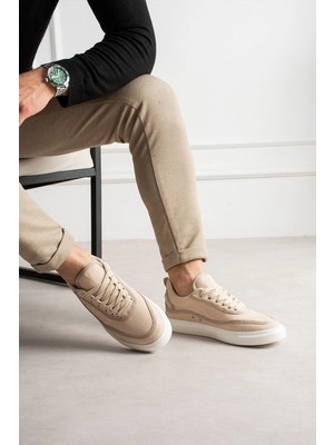 Mirglart RS625 - Keten Erkek Spor Ayakkabı Bej/bej