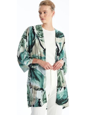Lc Waikiki Yeni Sezon Şal Yaka Desenli Oversize Kadın Kimono