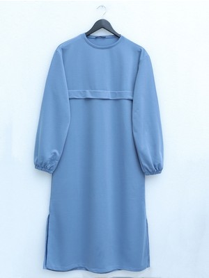 Modamorfo Yuvarlak Yaka Üst Uzun Iki Iplik Penye Takım -Bebe Mavi