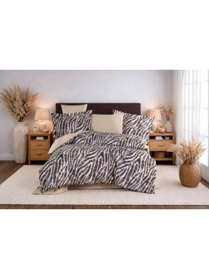 Bigelal Çift Kişilik Poplin Nev Tamara Kahve