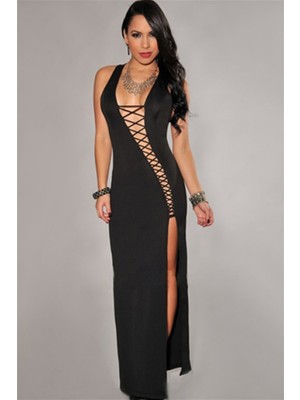 Bigelal TP100839 Bağlamalı I Uzun Elbise