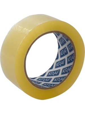 Kraf 45 mm x 100 mt Şeffaf Koli Bandı 1 Parça Renkli Kutu Kullanımı İçin İdeal