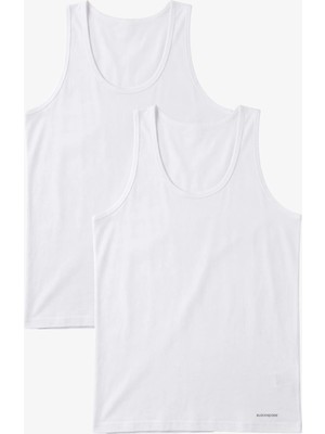 Blackspade Erkek Atlet 2'li Paket Loose Fit 9225 - Beyaz