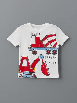 Lc Waikiki Yeni Sezon Bisiklet Yaka Baskılı Erkek Bebek Pijama Üst