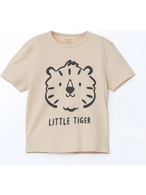 Lc Waikiki Yeni Sezon Bisiklet Yaka Baskılı Erkek Bebek Pijama Üst