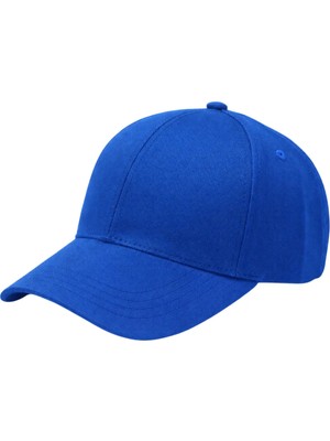 Maviş Tuhafiye Logosuz Saks Mavi Modern Spor Şapka Erkek/Kadın