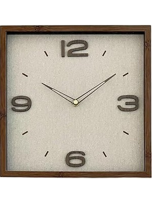 Starseven Galaxy Serisi Ahşap Duvar Saati Kare 30 cm Kahverengi