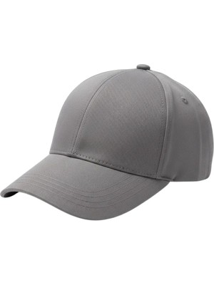 Maviş Tuhafiye Logosuz Gri Modern Spor Şapka Erkek/Kadın