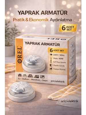 Orel Yaprak Glop Armatür 6 Adet