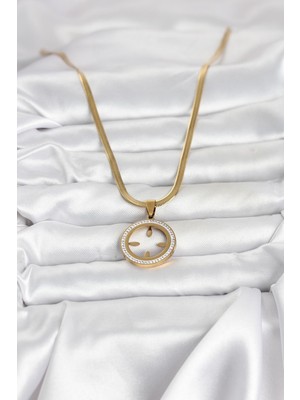 isiltikidsmoda 316L Çelik Italyan Zincir Model Çeyrek Takılabilir Kadın Kolye - Lisinya