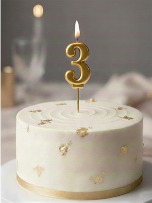 Parti Adresi Rakam Mum Altın No:3