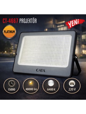 Cata Cata Ct 4667 800W LED Projektör Beyaz Işık 6400K Cata