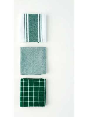 Bella Maison Juno Kurulama Bezi 3'lü Yeşil (45X65 Cm)