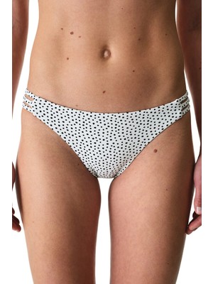 Penti Point Şık Puantiye Desenli Dokulu Orta Bel Bikini Altı