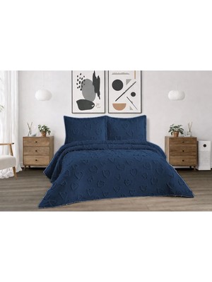 DİA BELLA Kalp Desenli 3parça Yatak Örtüsü