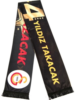 Galatasaray Orijinal Lisanslı Unisex Sarı Şal Atkı Ahşap Kutulu 100% Polyester