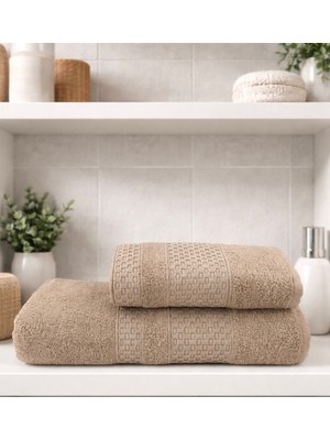 2 Li Banyo Havlu Seti Pamuklu Büyük Boy / 90 x 150 Cm Banyo Havlu - 50 x 90 Cm El Yüz Baş Havlu / Hamam Seti / Battal Boy Havlu Seti