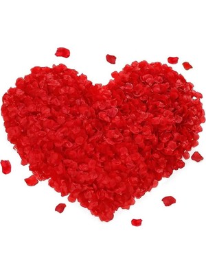 Sylar Kırmızı Renk Gül Yaprağı Şekilli Konfeti – 10 Paket 1000 Adet