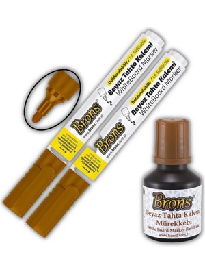 Brons Kahverengi Yazı Tahta Kalemi Doldurulabilir 30 ml 1 Çift Seti Standart Ölçülerle
